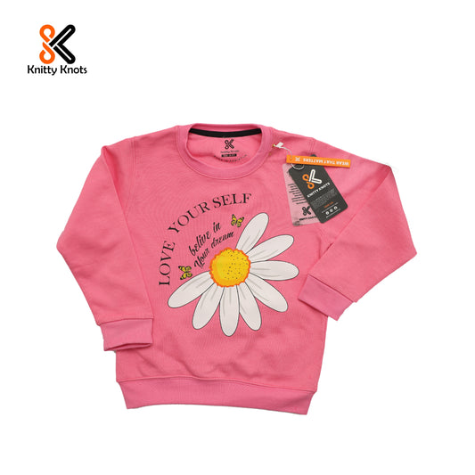 Pink Floral Sweat Shirt